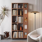 Book Shelf Open Bookcase Household Solid Wood Movable Floor Bookshelf Living Room Bedroom Wall Storage Cabinet for Living Room, Home Office, Bedroom