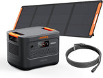 Jackery Explorer 3000V2 Solar Generator + 200W Solar Panel + 5M Extension Cable, 3072Wh LiFePO4, 2990W Output, Portable Power Station for Home Use, RVs, Camping & Emergency Backup