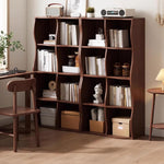 Book Shelf Open Bookcase Living Room Low Cabinet Simple Storage Solid Wood Bookshelf Shelf Floor Bookcase for Living Room, Home Office, Bedroom