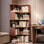 Book Shelf Open Bookcase Nordic Living Room Bedroom Corner Solid Wood Bookcase Home Storage Rack for Living Room, Home Office, Bedroom