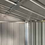 Brown Galvanised Steel Shed 191 x 810 x 198 cm with Ample Storage Space Ventilation Lockable Door for Garden Patio Tool Storage Lawn Mower