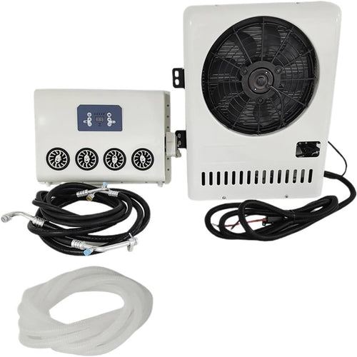 24V 12V Parking Air Conditioning Electric Car Split Conditioner 10500BTU for RV Truck Tractor Camper Van Motorhome Efficient Cooling