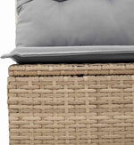 Garden Sofa Set Poly Rattan with Cushion Beige Light Grey 17-Piece Weatherproof Outdoor Lounge Furniture for Garden Balcony Patio Flexible Corner Couch with Aluminium Frame and Cosy Cushions