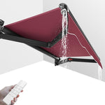 Electric Retractable Patio Awning, Deluxe Commercial Grade Wall-mounted Outdoor Canopy Sunshade Shelter for Window Door, Yard Porch Balcony,3x2m
