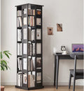 Solid Wood Bookshelf for Living Room Furniture Minimalist Household Floor Book Shelf Light Swivel Bookcase(D)
