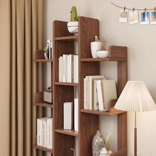 Book Shelf Open Bookcase Home Storage Rack Office Wall Bookshelf Shelf Floor Solid Wood for Living Room, Home Office, Bedroom