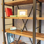 Book Shelf Open Bookcase Home Wall-mounted Simple Solid Wood Bookshelf Office Floor-standing Multi-layer Storage Rack for Living Room, Home Office, Bedroom