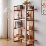 Book Shelf Open Bookcase Home Solid Wood Multi-layer Bookshelf Office Large Capacity Storage Rack for Living Room, Home Office, Bedroom(A)