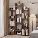 Book Shelf Open Bookcase Home Storage Rack Office Wall Bookshelf Shelf Floor Solid Wood for Living Room, Home Office, Bedroom