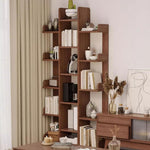 Book Shelf Open Bookcase Home Storage Rack Office Wall Bookshelf Shelf Floor Solid Wood for Living Room, Home Office, Bedroom