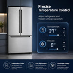 Fuaoddda FSDSL04 French Door Fridge Freezer 18.88cu Ft Wood Grain