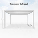 Aluminum Pergola with Adjustable Louvered Roof - Weather Resistant Garden Canopy for Patio & Terrace, 4.24x3.68m, Stylish Shade Solution