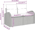 Garden Sofa Set 9 Pieces with Cushions and Storage Space Beige Poly Rattan Weatherproof Lounge Furniture for Garden Balcony Patio Comfortable Upholstery Outdoor
