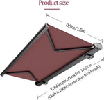 Patio Awning Electric Retractable Awning, Aluminum Frame & Remote Control, Complete Cassette Design, Outdoor Sunshade for Patio & Courtyard (Size A, 1 * 0.5m)