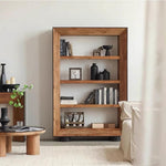 Book Shelf Open Bookcase Home Heavy Solid Wood Bookshelf Entrance Storage Shelf for Living Room, Home Office, Bedroom