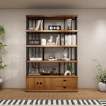 Book Shelf Open Bookcase Home Multi-layer Solid Wood Bookcase Living Room Integrated Whole Wall Storage Bookshelf Floor Cabinet for Living Room, Home Office, Bedroom(S:140CM*35CM*200CM)