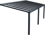 Palram Canopia Veranda Pergola 3.4x7.4cm Patio Cover Polycarbonate Roof Stockholm Grey Clear