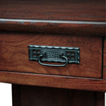 Leick Home 82430 Mission Corner Desk, Writing Computer Desk with Drop Front Keyboard Drawer, for Home Office, Solid Wood, Mission Oak