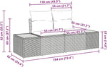 Garden Sofa Set Grey with Cushions, 13 Pieces, Made of Poly Rattan and Powder-Coated Steel for Garden, Balcony, Patio, Weatherproof Lounge Furniture with Storage Function and Table