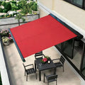 Retractable Motorized Outdoor Patio Awning Sun Shade Weather Protection Canopy for Home Courtyard Shop Restaurant Cafe Balcony, Red 8.2x6.56ft