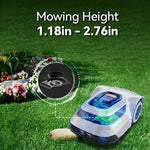Robot Lawn Mower, Robot Lawn Mower with Wifi/Bluetooth/App Control, 45% Slope, Auto Mapping & Recharge, Ipx6 Waterproof, Grass Cutting Machine for Yard,Golf Course