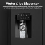 Hisense PureFlat RQ760N4SBFE 584L Total No Frost American Fridge Freezer Black Stainless Steel