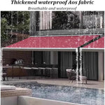 Retractable Electric Patio Awning with LED Lights & Remote Control, Aluminum Frame for Backyard, Garden, Balcony