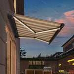 Outdoor Retractable Electric Awning UV & Water Resistant Sun Shade for Deck, Patio, Garden 2x1.5m