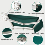Retractable Electric Patio Awning Canopy w/Remote Control, Adjustable Outdoor Window Door Shelter Pergola for Courtyard Balcony Shop Restaurant Cafe, 3x2m