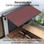 Patio Awning Electric Retractable Awning, Aluminum Frame & Remote Control, Complete Cassette Design, Outdoor Sunshade for Patio & Courtyard (Size A, 1 * 0.5m)