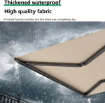 Patio Awning Electric Motorized Retractable, UV & Water-Resistant 3x2.5m Outdoor Shade Canopy for Garden Decks Sun Protection