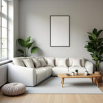 L Shaped Corner Sofa Wide Curve Armrests with Deep Cushions Upholstered Corner Sofa for Living Room Modern Sofa Couches for Family Home (Cream)