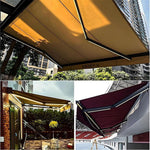 Automatic Electric Retractable Awning for Patio, Waterproof Outdoor Shade with LED Light, Motorized Canopy for Yard Porch Balcony 2x1.5m