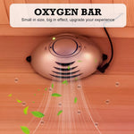 Far Infrared Wooden Sauna with Recliner, Personal Indoor Home Spa, Traditional Saunas Room with 7 Color Lights, 10 Minutes Warm-up Heater Tube & Carbon Panels, Oxygen Bar (2300W/220V, Hemlock)