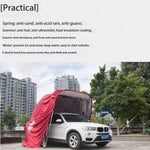Mobile Hydraulic Parking Shed, Semi-Automatic, Rainproof, Flame Retardant, Thickened Car Cover, Suitable for Small Cars and SUVs, Easy Setup and Durable