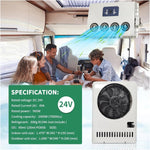 24V 12V Parking Air Conditioning Electric Car Split Conditioner 10500BTU for RV Truck Tractor Camper Van Motorhome Efficient Cooling