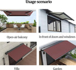 Patio Awning Electric Retractable Awning, Aluminum Frame & Remote Control, Complete Cassette Design, Outdoor Sunshade for Patio & Courtyard (Size A, 1 * 0.5m)
