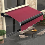 Electric Retractable Patio Awning, Deluxe Commercial Grade Wall-mounted Outdoor Canopy Sunshade Shelter for Window Door, Yard Porch Balcony,3x2m