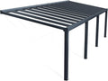 Canopia by Palram Veranda Pergola 3.4x9.5cm Patio Cover Polycarbonate Roof Stockholm Grey Clear