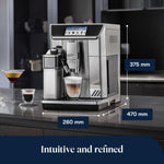 De'Longhi Primadonna Elite Experience ECAM650.85.MS Automatic Bean to Cup Coffee Machine, Stainless Steel, 1450 W, 1 Liter, Silver [Energy Class A]