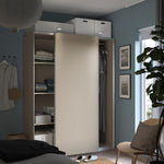 ProTuning PAX/HASVIK Wardrobe with sliding doors, grey-beige/grey-beige, 150x66x201 cm