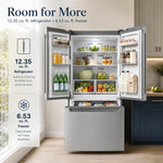 Fuaoddda FSDSL04 French Door Fridge Freezer 18.88cu Ft Wood Grain