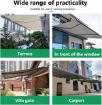 Outdoor Motorized Retractable Sun Shade Awning Electric Adjustable Aluminum Wall Mounted for Patio Deck Balcony Yard Various Sizes