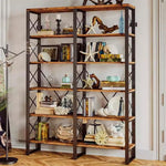 Book Shelf Open Bookcase Living Room Bedroom Simple Floor-standing Storage Rack Office Solid Wood Bookshelf Iron for Living Room, Home Office, Bedroom