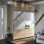 ProTuning PAX/MEHAMN/AULI Wardrobe with sliding doors, white stained oak effect double sided/white stained oak effect mirror glass, 200x66x236 cm