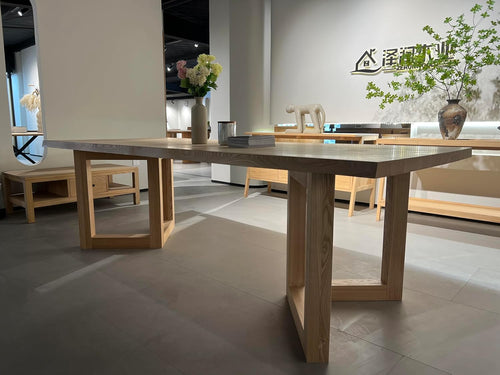 Zerun Paqisolid Wood Morden Natural Rectangular Dining table,Office table,Coffee table for Dining room,Office,Party,Living room,Guest room,Bed room, Natural Oak