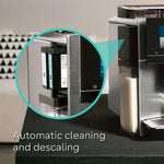SIEMENS EQ900 Plus Fully Automatic Bean to Cup Coffee Machine, 6.8" Touch Screen Display, Auto Descaling/Cleaning, dual bean containers, baristaMode, beanIdent System, Home Connect, TQ907GZ3
