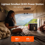 Jackery Explorer 2000V2 Portable Power Station (2024 New) + 2x 200W Solar Panels, 2040Wh LiFePO4, 2000W AC & 100W USB-C Output, 1-Hour Fast Charge, Solar Generator for Camping & Backup