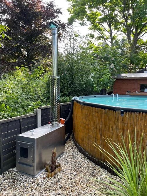 Wood Fired Water Heater Hot Tub Stove Spa Swimming Pool Log Burner Fire Furnace