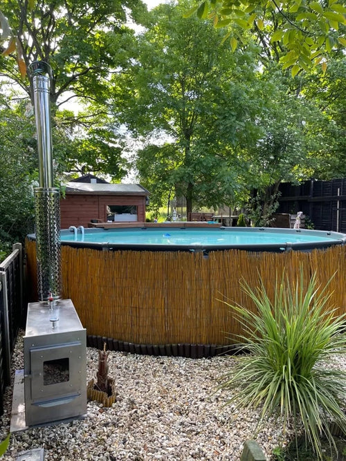 Wood Fired Water Heater Hot Tub Stove Spa Swimming Pool Log Burner Fire Furnace